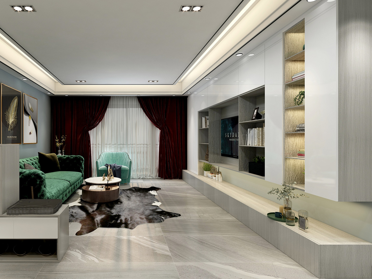 現(xiàn)代簡約風(fēng)格電視柜效果圖