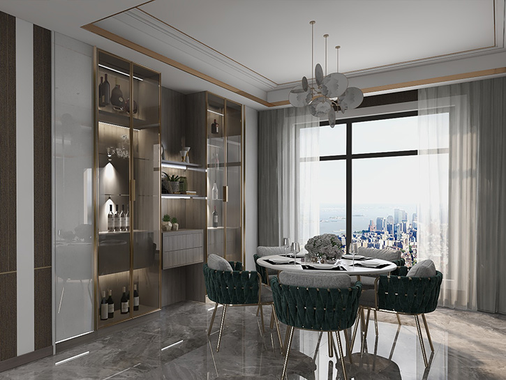 餐廳酒柜裝修效果圖